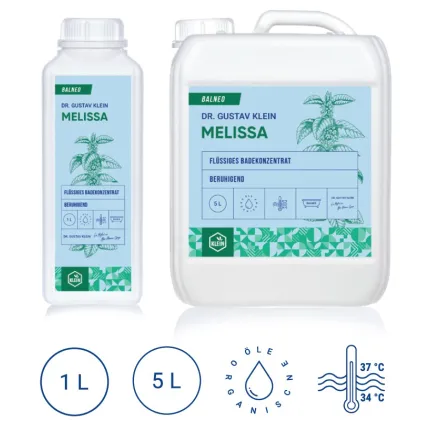 Рідкий концентрат для ванн Меліса, седативний DR. GUSTAV KLEIN 5 л, Об'єм: 5 л, зображення 2