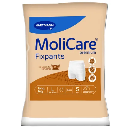 Штанці еластичні для фіксації прокладок MoliCare Premium Fixpants подовжені 5 шт L, Кількість: 5 шт, Розмір: L