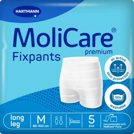 Штанці еластичні для фіксації прокладок MoliCare Premium Fixpants подовжені 5 шт M, Кількість: 5 шт, Розмір: M, зображення 2