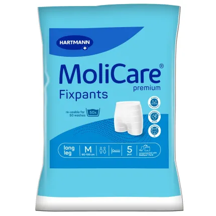 Штанці еластичні для фіксації прокладок MoliCare Premium Fixpants подовжені 5 шт M, Кількість: 5 шт, Розмір: M