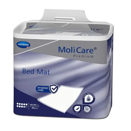 Пеленка поглощающая MoliCare® Premium Bed Mat 60x90 см 30шт с суперабсорбентом 9 капель, Количество: 30 шт, Размер пеленок: 60 х 90 см, Количество капель: 9