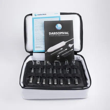 Дарсонваль BactoSfera DARSONVAL Black з сумкою і набором електродів (11 шт), Цвет: Черный, изображение 3