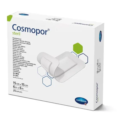 Cosmopor Steril 15x15 см повязка пластырная стерильная 1шт, Размер пластыря: 15см х 15см