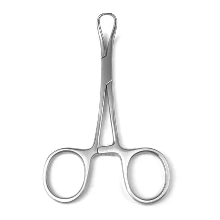 Затискач Цапка з кремальєрою для операційної білизни до шкіри Surgiwelomed Backhaus. Довжина 11 см, зображення 3