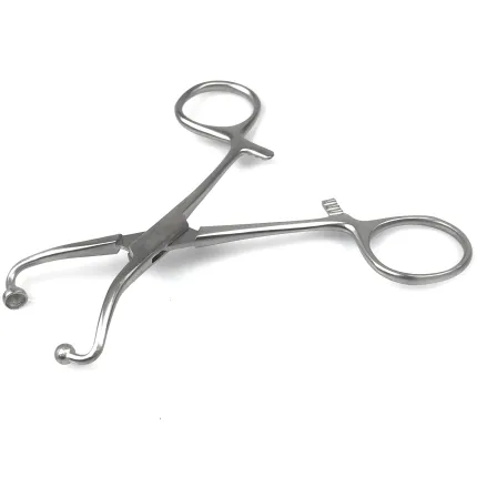 Затискач Цапка з кремальєрою для операційної білизни до шкіри Surgiwelomed Ball-Socket. Довжина 13 см