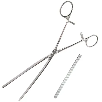 Затискач кишковий еластичний для дорослих прямий по Surgiwelomed Kocher, довжина 24 см, р.ч. 110 мм