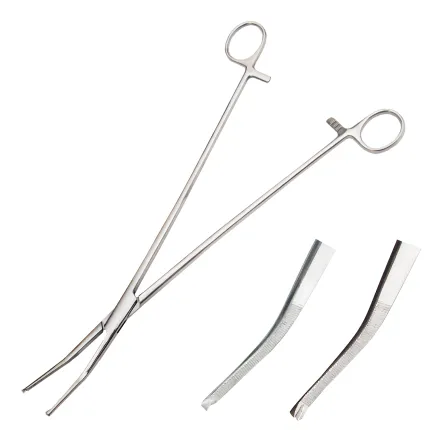 Затискач зігнутий з зубом по Surgiwelomed Bengolea, довжина 28 см, р.ч. 60 мм