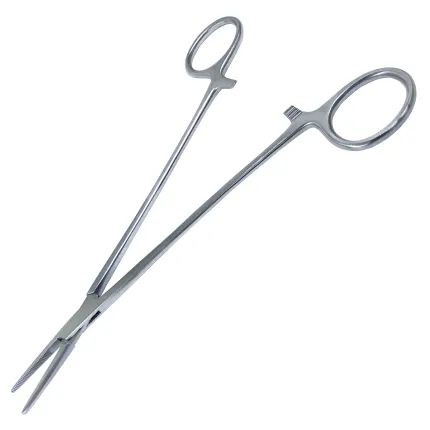 Зажим кровоостанавливающий прямой Surgiwelomed Adson. Длина 18,5 см, рабочая часть 30 мм