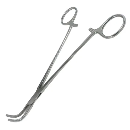 Затискач кровоспинний зігнутий Surgiwelomed Baby-Adson. Довжина 18 см, р.ч. 45 мм