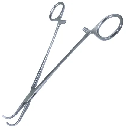 Затискач кровоспинний зігнутий по Surgiwelomed Negus № 1. Довжина 19 см