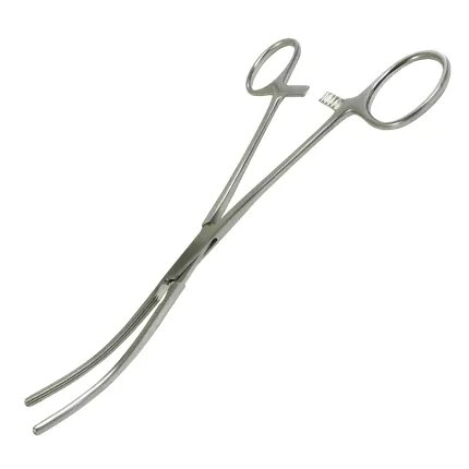 Затискач кишковий атравматичний зігнутий Surgiwelomed Doyen, довжина 21 см, р.ч. 75 мм