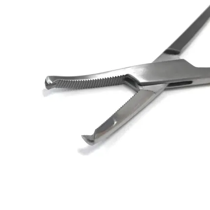 Затискач перитонеальний кровоспинний Surgiwelomed Faure № 2. Довжина 20 см, р.ч. 30 мм, 1х2 зуба, зображення 3