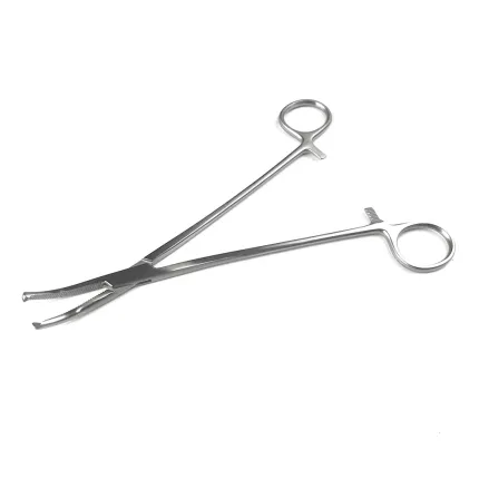 Затискач перитонеальний кровоспинний Surgiwelomed Faure № 1. Довжина 22 см, р.ч. 30 мм, 1х2 зуба