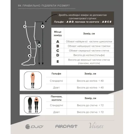 Панчохи компресійні медичні 2 клас (тиск 15-20 мм рт) Veinax Microtrans, Розмір: 1, Колір компресійного виробу: Чорний, Довжина: Стандартні, Носок: Закритий, зображення 7