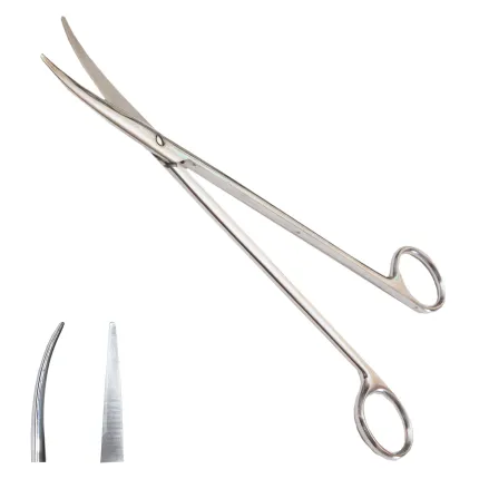 Ножиці Surgiwelomed для розтину м'яких тканин зігнуті Metzenbaum. Довжина 23 см