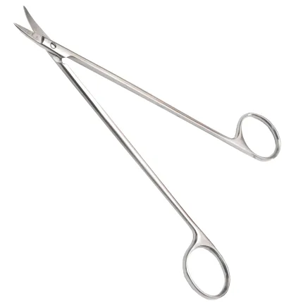 Ножиці Surgiwelomed загострені вертикально зігнуті. Довжина 16 см