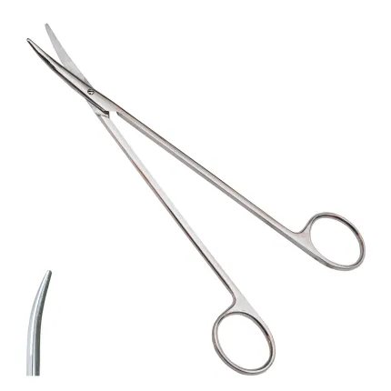 Ножиці Surgiwelomed із закругленими лезами зігнуті. Довжина 17,5 см