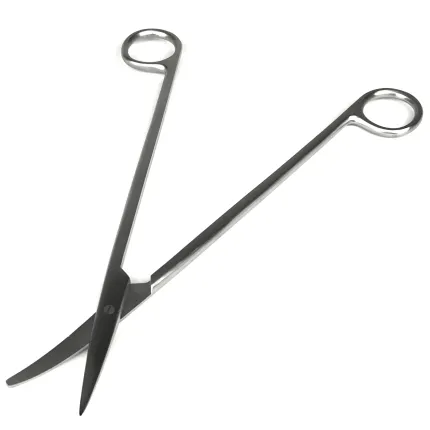 Ножиці Surgiwelomed по Metzenbaum зігнуті, один гострий кінець. Довжина 23 см