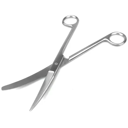 Ножиці Surgiwelomed з одним гострим кінцем зігнуті. Довжина 20 см