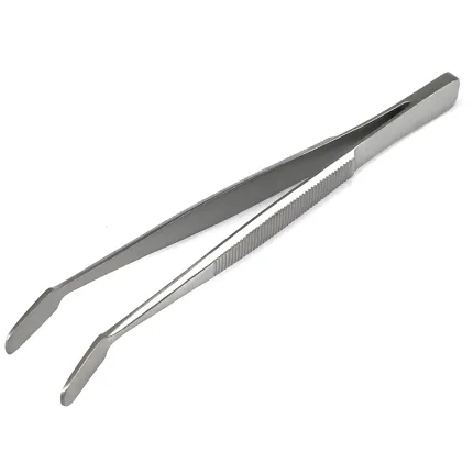 Пинцет для покровного стекла изогнут по Kuehne Surgiwelomed. Длина 10,5 см