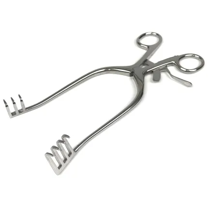 Ранорасширитель Surgiwelomed с кремальерой средний Weitlaner-Loktite. Длина 22 см, 4 и 3 зуба.