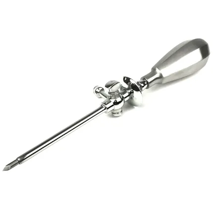 Троакар полостный с краном и отводом для жидкости Surgiwelomed. Длина 20 см, изображение 2