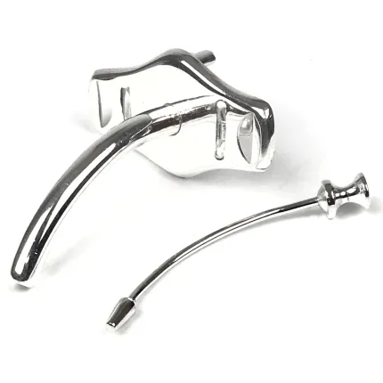 Трубка трахеотомічна срібна Surgiwelomed Chevalier-Jackson. Довжина 5 см, діаметр 5 мм