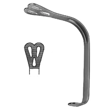 Шпатель для язика Wieder з насічками вигнутий. Довжина 14 см, зображення 3