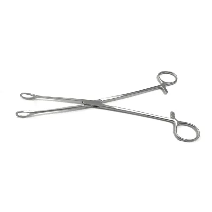 Щипці Foerster (Аборцанг) Довжина 25 см, ширина 13 мм, з кремальєрою, вікончасті, прямі