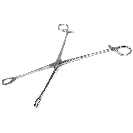Щипці Аборцанг з кремальєрою прямі з шириною губок 14 мм Foerster. Довжина 26 см