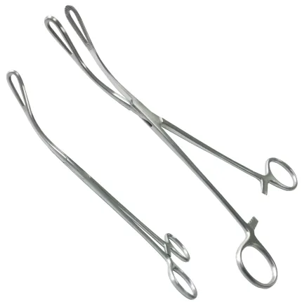 Щипцы для удержания губы изогнуты Rampley. Длина 25 см, рабочая часть 33 х 12 мм.