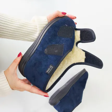 Черевики жіночі з хутром діабетичні для проблемних ніг Dr Orto System 986D010 сині, Колір: Темно Синій, Розмір жіночого взуття: 36, зображення 2