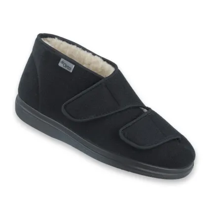 Черевики чоловічі з хутром діабетичні для проблемних ніг Dr Orto System 986M011 чорні, Колір: Чорний, Розмір чоловічого взуття: 43