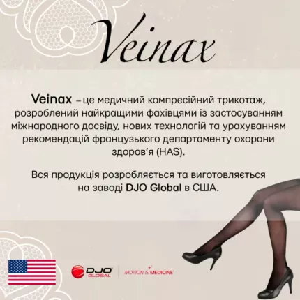 Гольфи компресійні медичні чоловічі 2 клас довгі Veinax Cotton Бавовна, Розмір: 2, Колір компресійного виробу: Чорний, Довжина: Довгі, Носок: Закритий, зображення 3