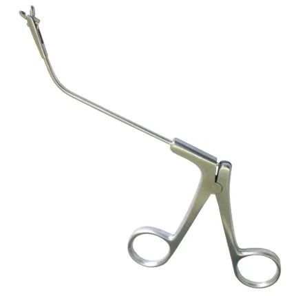 Щипцы носовые для биопсии изогнуты вверх 70 градусов. Длина 8 см, рабочая часть 3х4,5 мм.