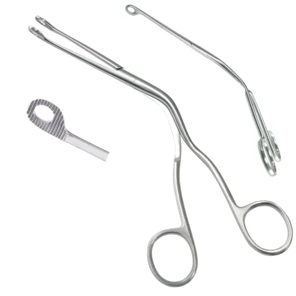 Щипцы для введения катетера изогнуты для детей Magill. Длина 20 см, ширина 13 х 9 мм.