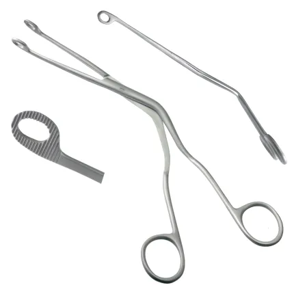 Щипці для введення катетера вигнуті для дорослих Magill. Довжина 25 см, робоча частина 15 х 11 мм