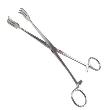 Щипцы для захвата щитовидной железы по Lahey. Длина 21 см, ширина 12 мм.