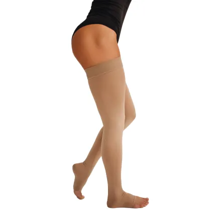 Панчохи компресійні медичні 1 клас стандартні 9130 Vitamed, відкритий носок, Розмір: 2, Колір компресійного виробу: Бежевий, Довжина: Стандартні, Носок: Відкритий, зображення 2