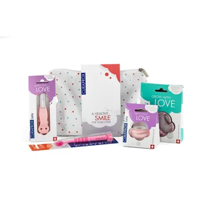 Дитячий набір розовый Curaprox Baby Set
