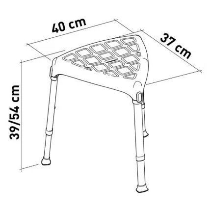 Табурет для ванни та душу трикутний KING-BSTTA-00, зображення 4
