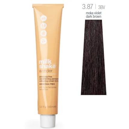 Фарба для волосся Milk Shake Wonder Hair Colour 100 мл, Об'єм: 100 мл, Колір фарби: 3.87/3BV Moka Violet Dark Brown