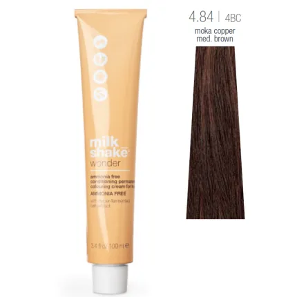 Фарба для волосся Milk Shake Wonder Hair Colour 100 мл, Об'єм: 100 мл, Колір фарби: 4.84/4BC Moka Copper Medium Brown
