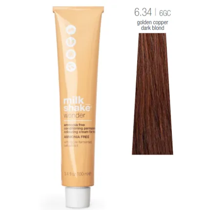 Фарба для волосся Milk Shake Wonder Hair Colour 100 мл, Об'єм: 100 мл, Колір фарби: 6.34/6GC Golden Copper Dark Blond