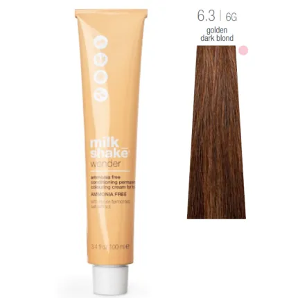 Фарба для волосся Milk Shake Wonder Hair Colour 100 мл, Об'єм: 100 мл, Колір фарби: 6.3/6G Golden Dark Blond