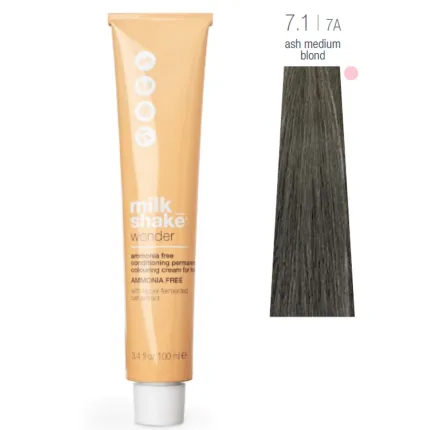 Фарба для волосся Milk Shake Wonder Hair Colour 100 мл, Об'єм: 100 мл, Колір фарби: 7.1/7A Ash Medium Blond