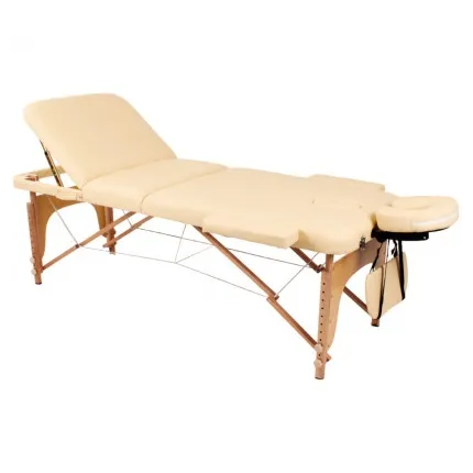 Дерев'яний складаний масажний стіл (3 секції) SMT-WT036, зображення 2