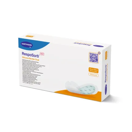 Самоклеюча силіконова пов'язка з суперабсорбуючим полімером RespoSorb® Silicone Border Oval 12 х 23 см 1 шт, Розмір пов'язки: Oval 12 см х 23 см, зображення 2