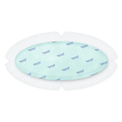 Самоклеюча силіконова пов'язка з суперабсорбуючим полімером RespoSorb® Silicone Border Oval 12 х 23 см 1 шт, Розмір пов'язки: Oval 12 см х 23 см