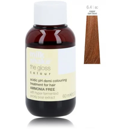 Фарба кисла деміперманентна Milk Shake The Gloss Colour 60 мл, Об'єм: 60 мл, Колір фарби: 6.4/6C Copper Dark Blond